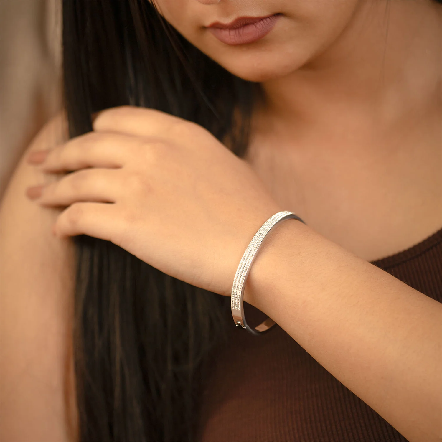 Sienna Diamond Kada Bracelet - Image 2