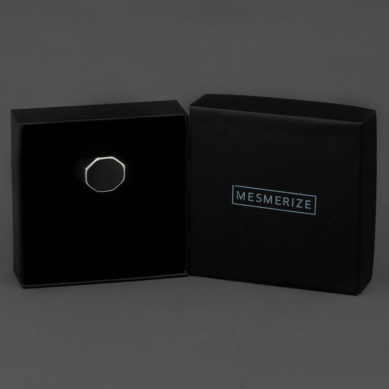 Silver Hex Signet Ring - Image 3
