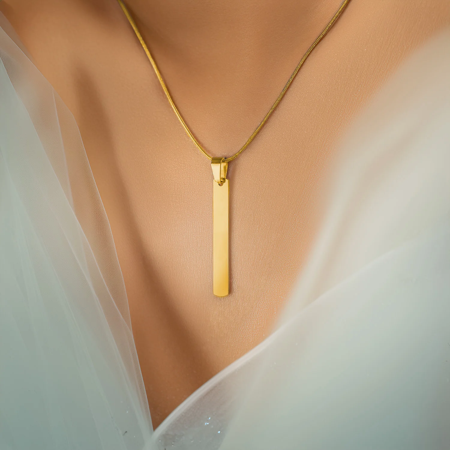 Slim Tag Necklace - Image 2
