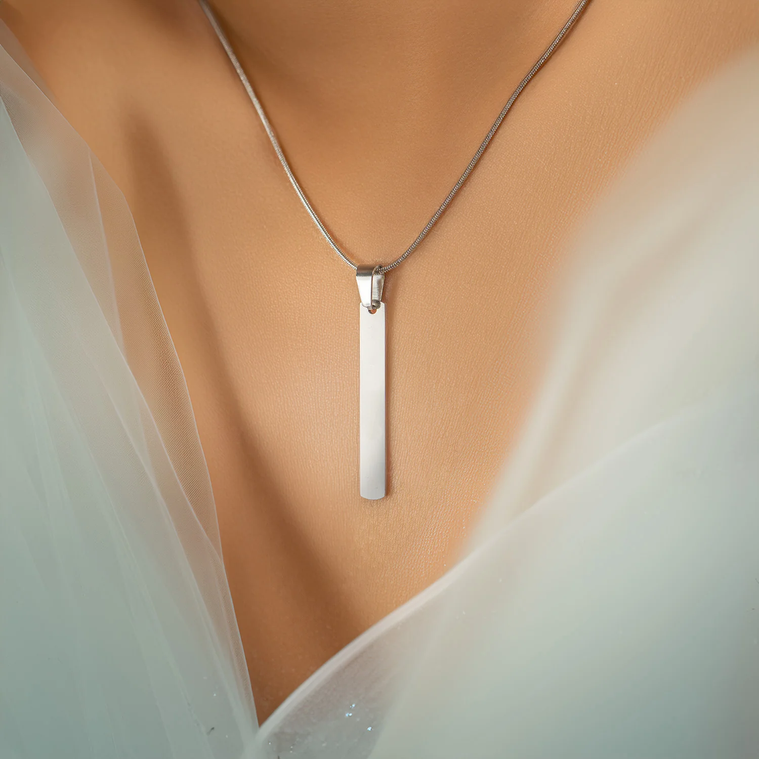 Slim Tag Necklace - Image 6