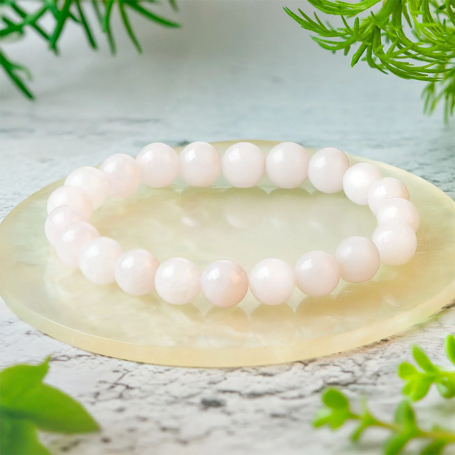 Solace Rose Quartz Natural Stone Bracelet - Image 10