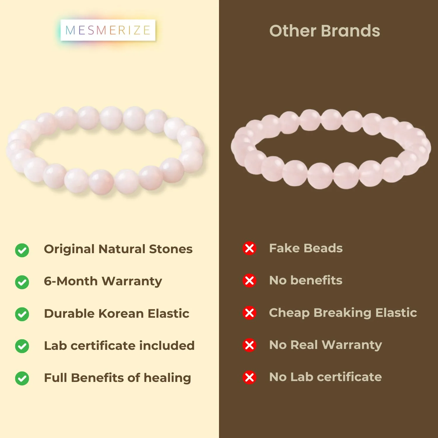 Solace Rose Quartz Natural Stone Bracelet - Image 15