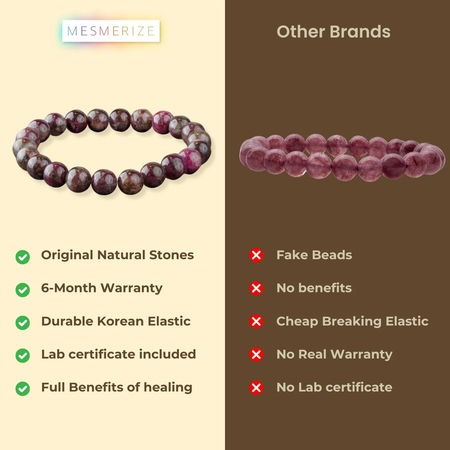 Soothing Pink Tourmaline Natural Stone Bracelet - Image 14