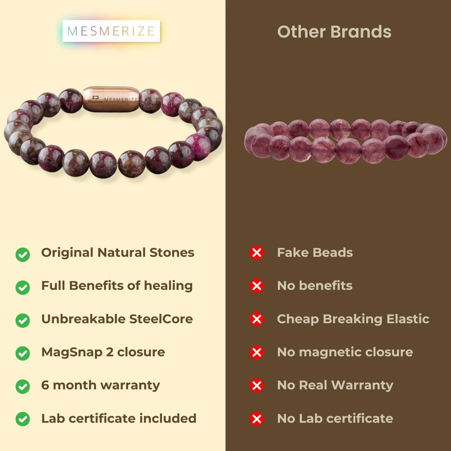 Soothing Pink Tourmaline Natural Stone Bracelet - Image 6