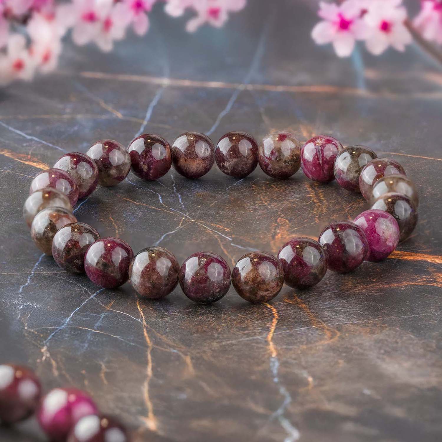 Soothing Pink Tourmaline Natural Stone Bracelet - Image 9