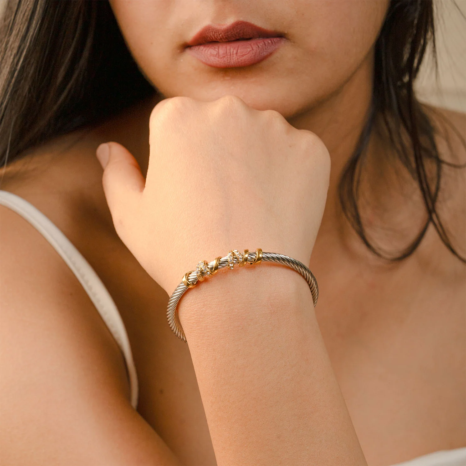 Spiral Grace Cuff Bracelet - Image 2
