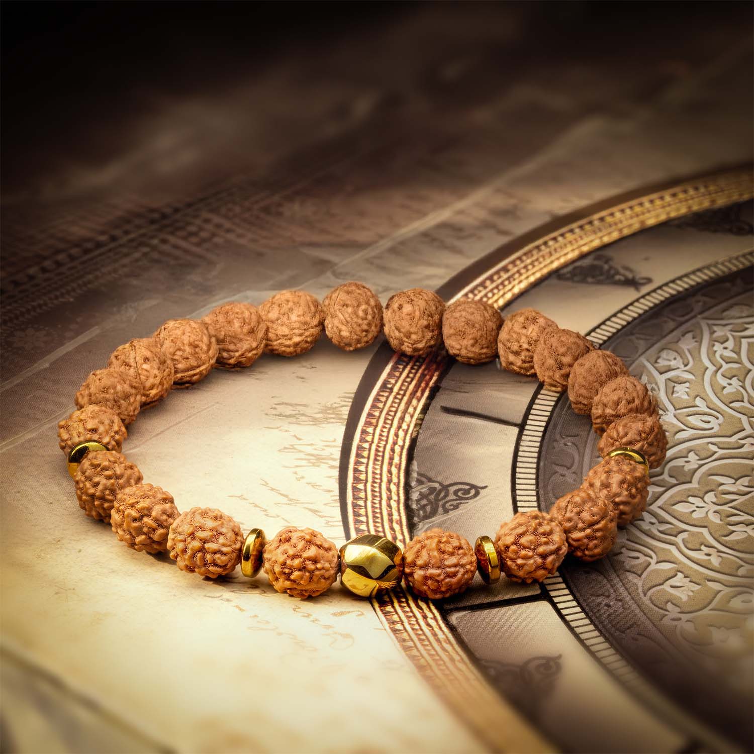 Spiritual Rudraksh Natural Stone Bracelet - Image 10