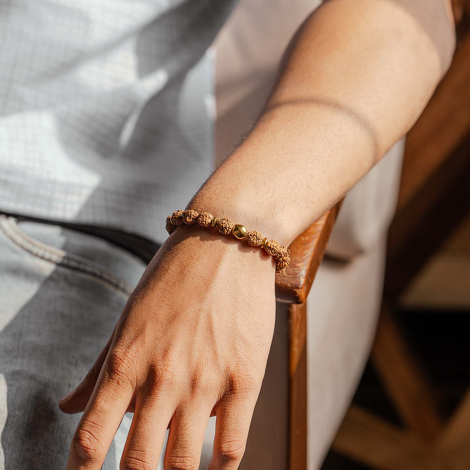 Spiritual Rudraksh Natural Stone Bracelet - Image 12