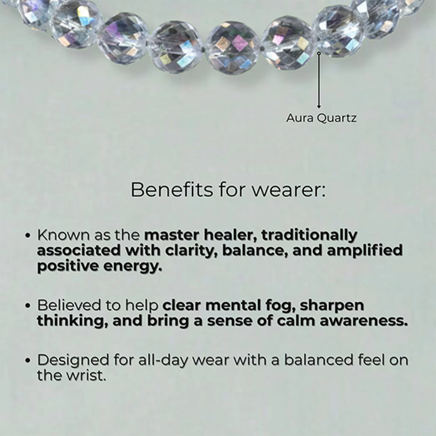 Starlit Aura Quartz Natural Stone Bracelet - Image 2