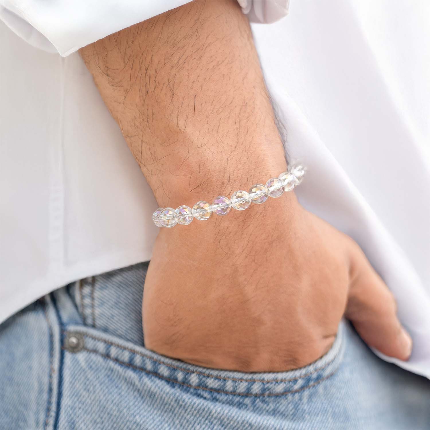 Starlit Aura Quartz Natural Stone Bracelet - Image 3