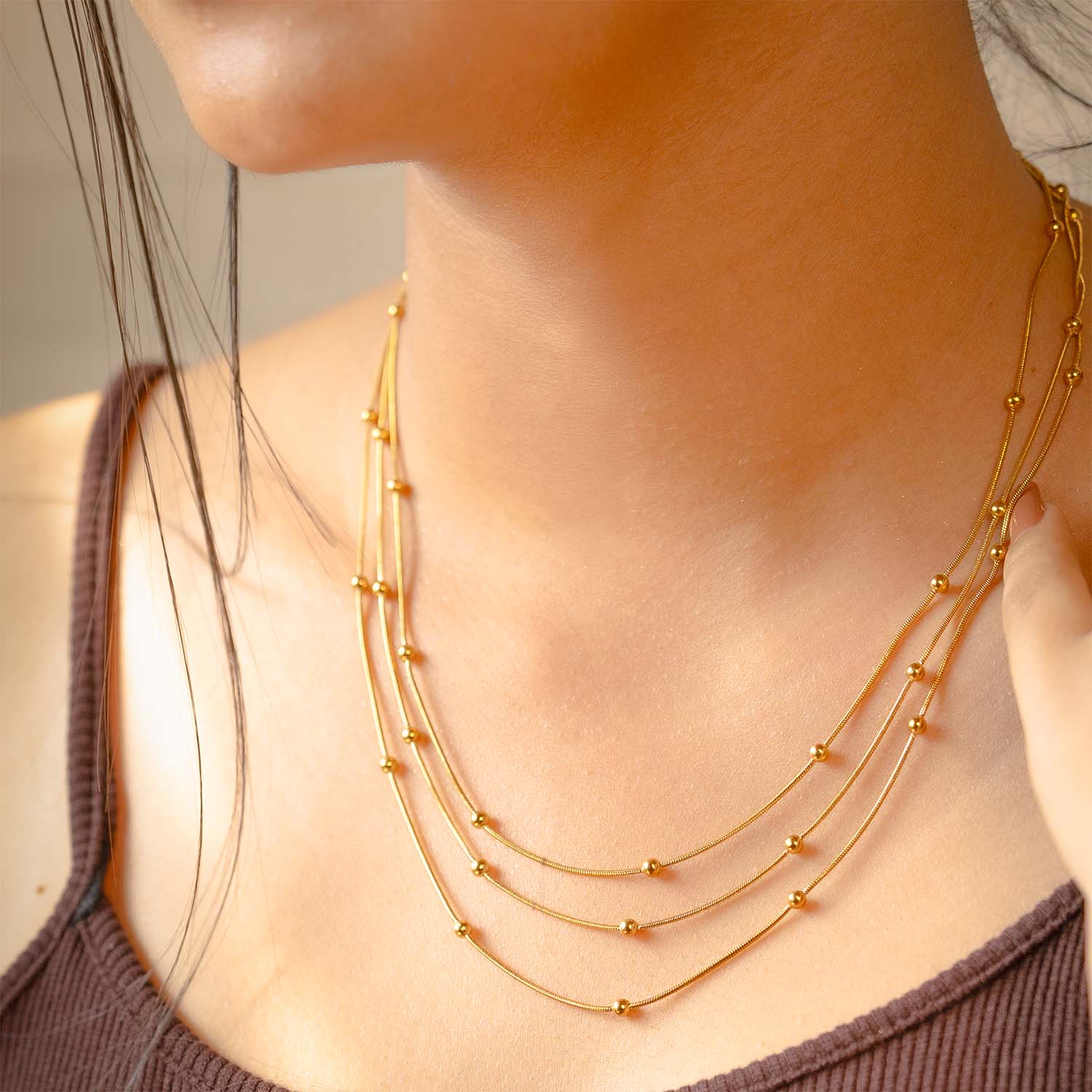 Stella Grace Layered Gold Necklace - Image 2