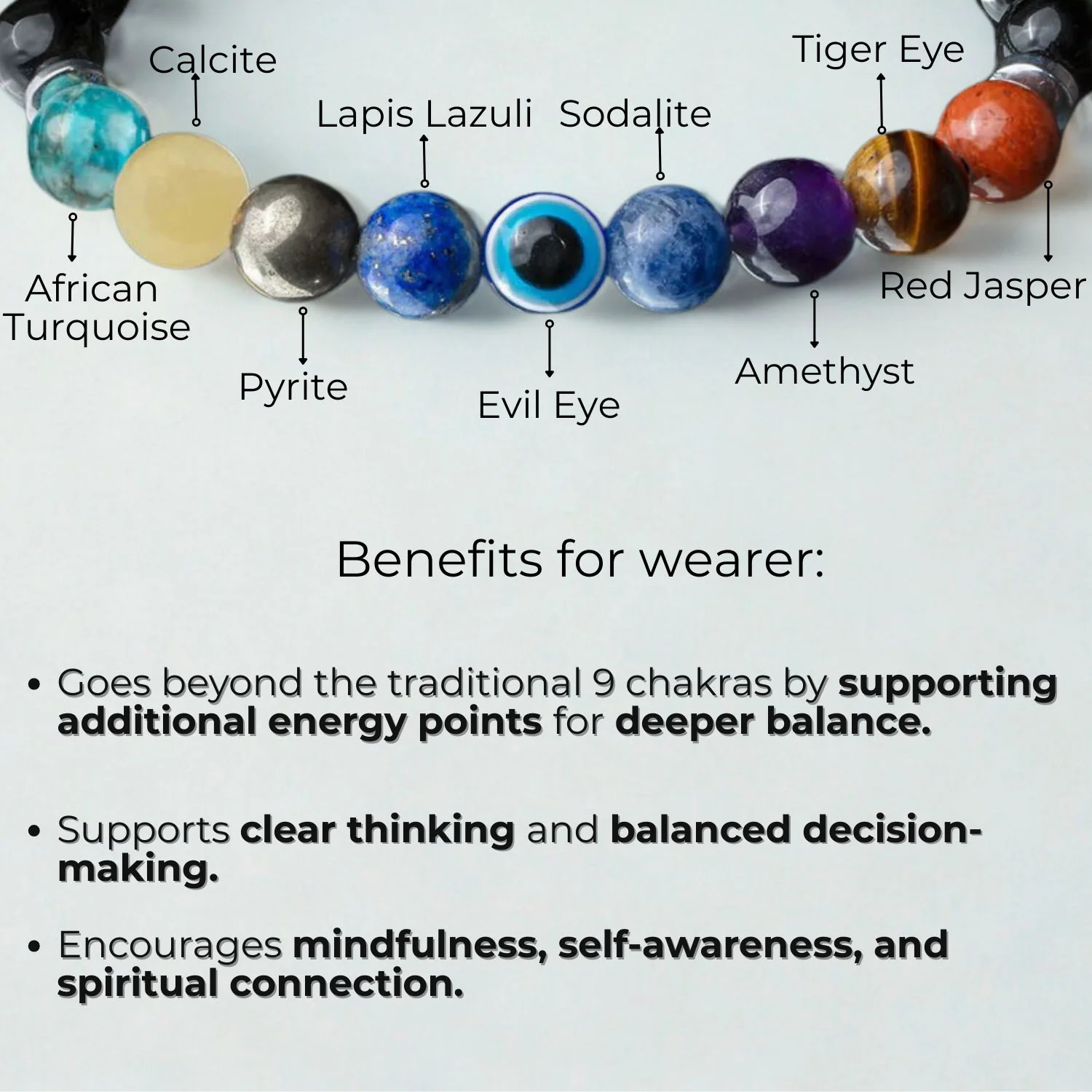 Super 9 Chakra Natural Stone Bracelet - Image 12