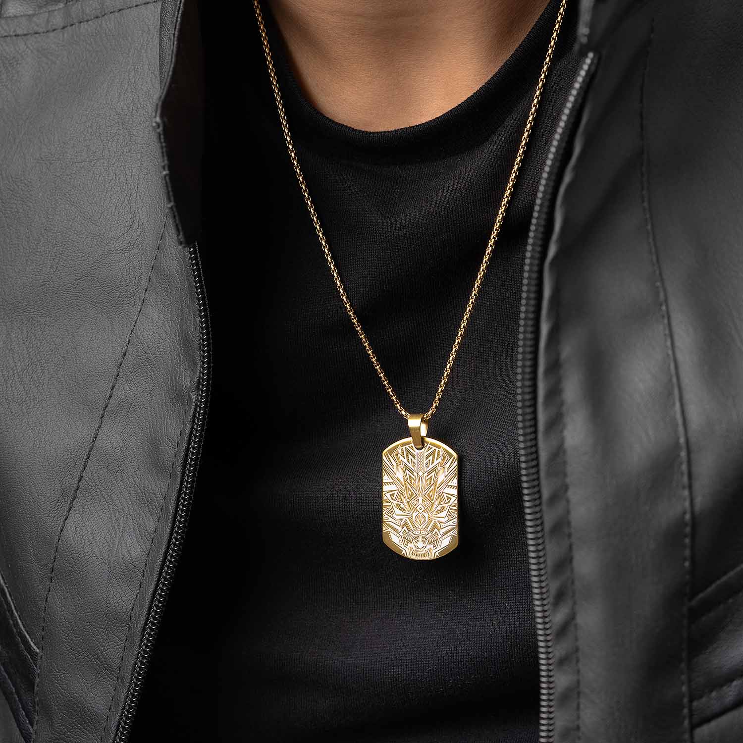 Tribal Dragon Dog Tag Necklace - Image 5