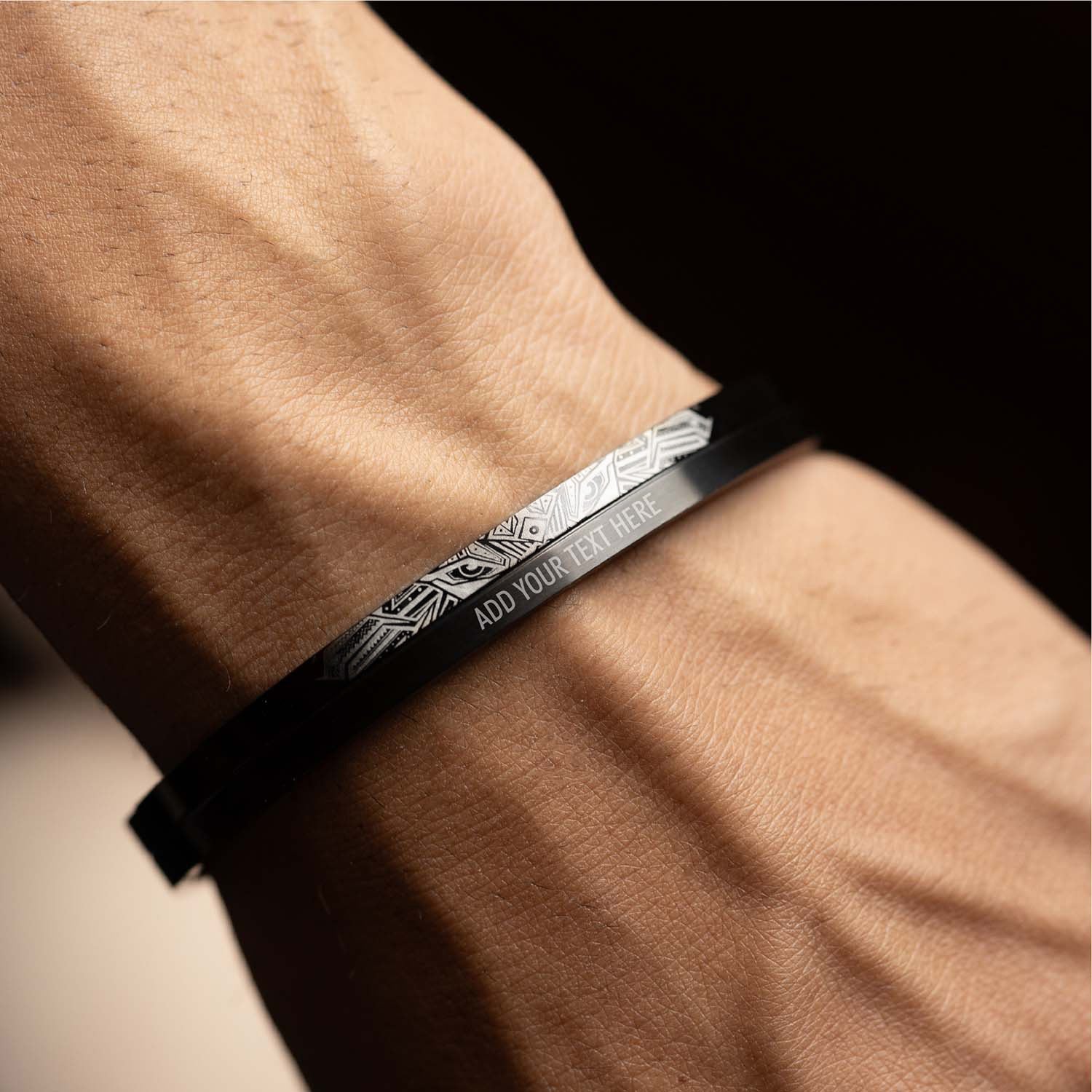 Tribal Dragon Oval Kada Bracelet - Image 6