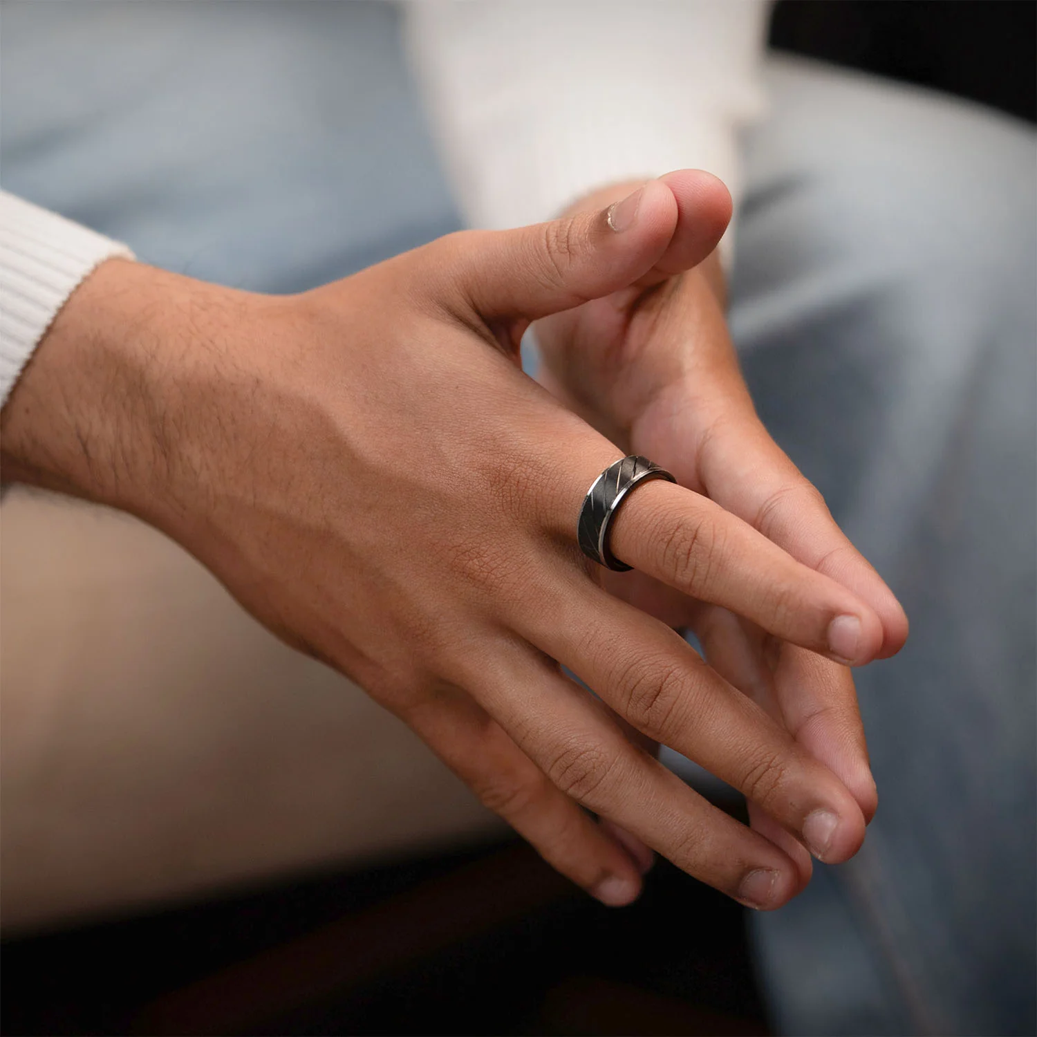 Trion Black Band Ring - Image 2