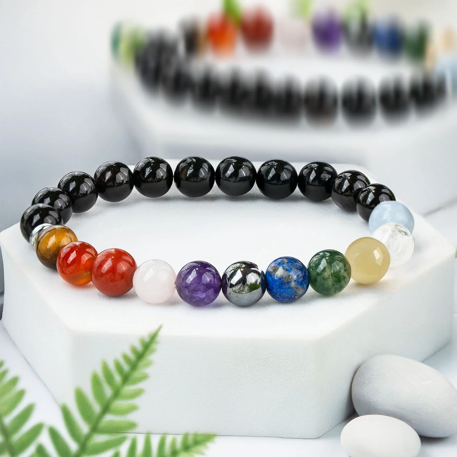 Ultimate 11 Chakra Natural Stone Bracelet - Image 10