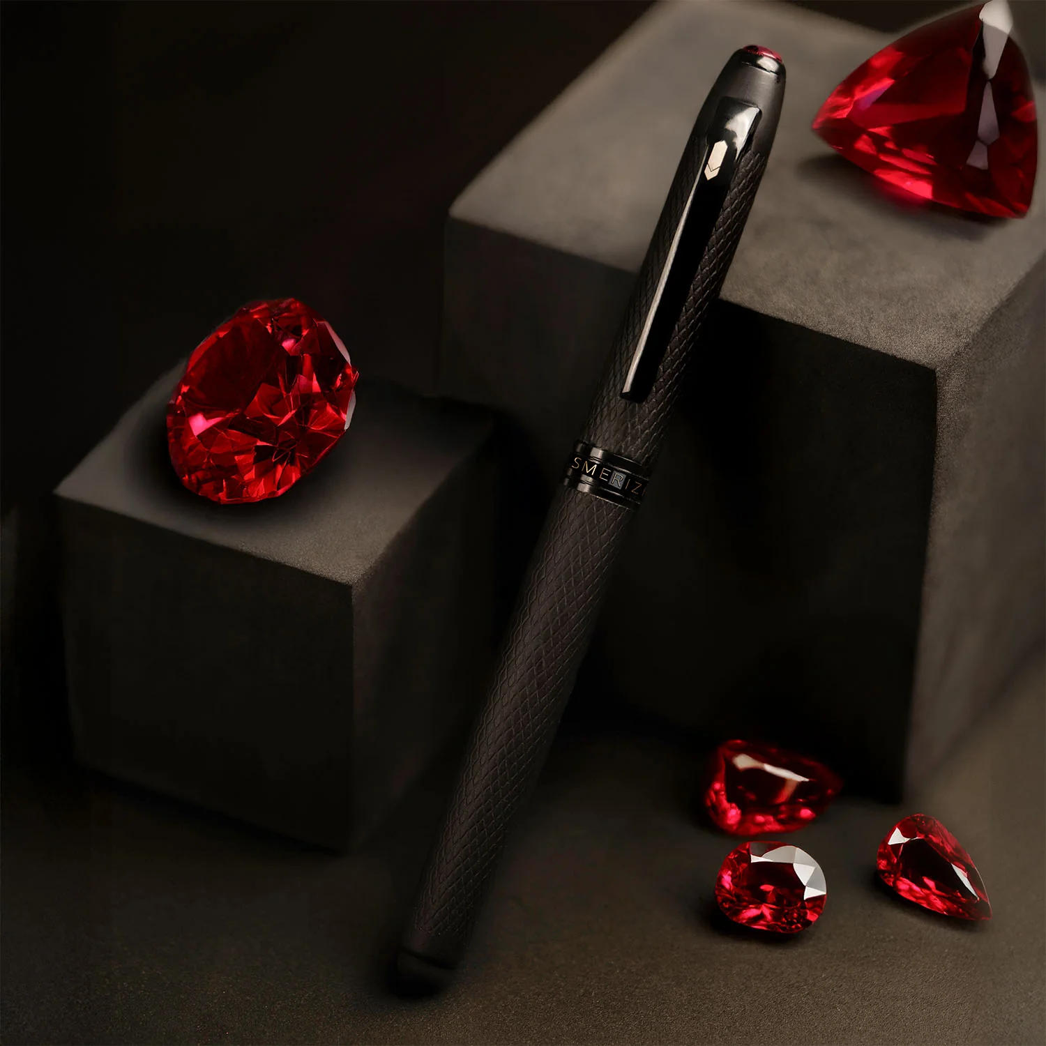 Ultra Matte Black Garnet 2 in 1 MagSnap Roller Ball Pen with Stylus - Image 8