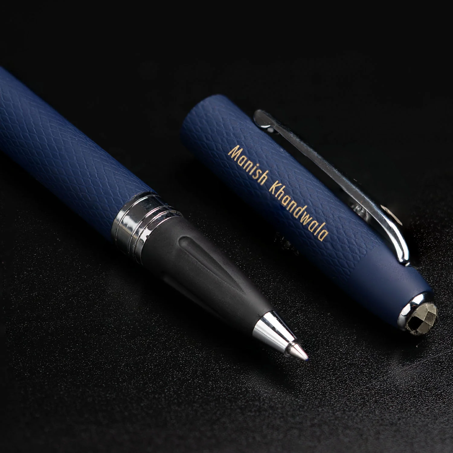 Ultra Matte Blue Pyrite 2 in 1 MagSnap Roller Ball Pen with Stylus - Image 7