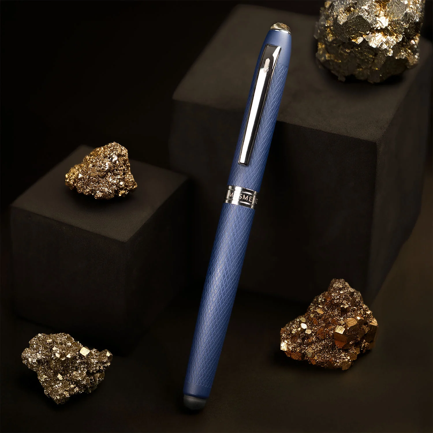 Ultra Matte Blue Pyrite 2 in 1 MagSnap Roller Ball Pen with Stylus - Image 9