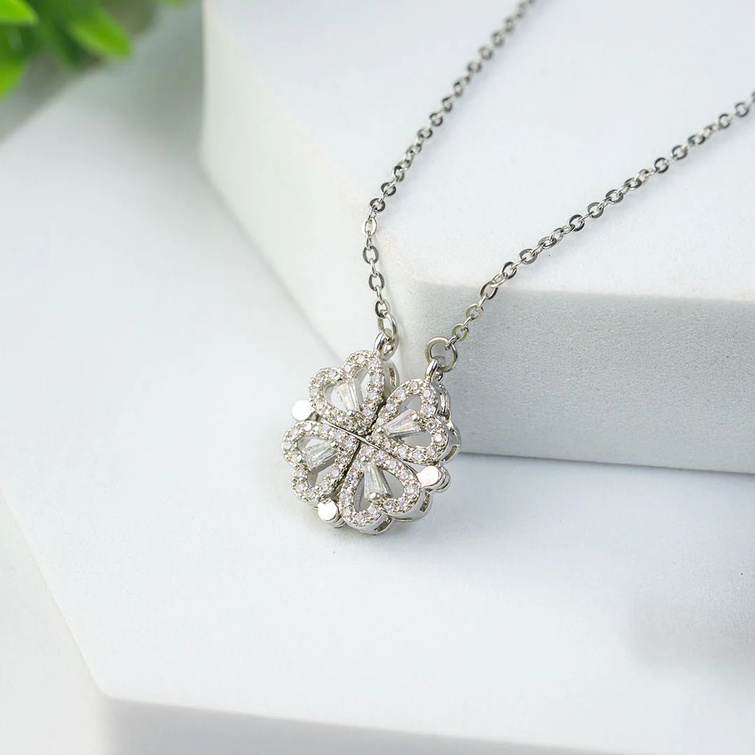 Valentine's Heart Shaped Preserved Rose Jewellery Box With Necklaces - Image 10