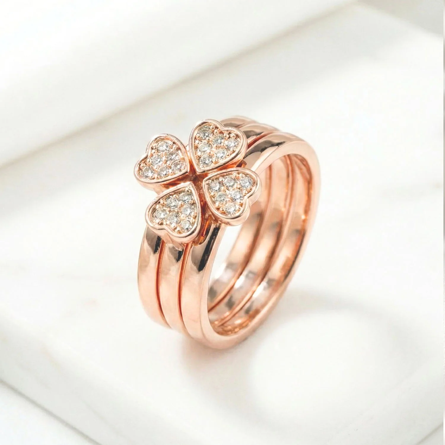 Valentine's Heart Shaped Preserved Rose Jewellery Box With Rings - Image 14