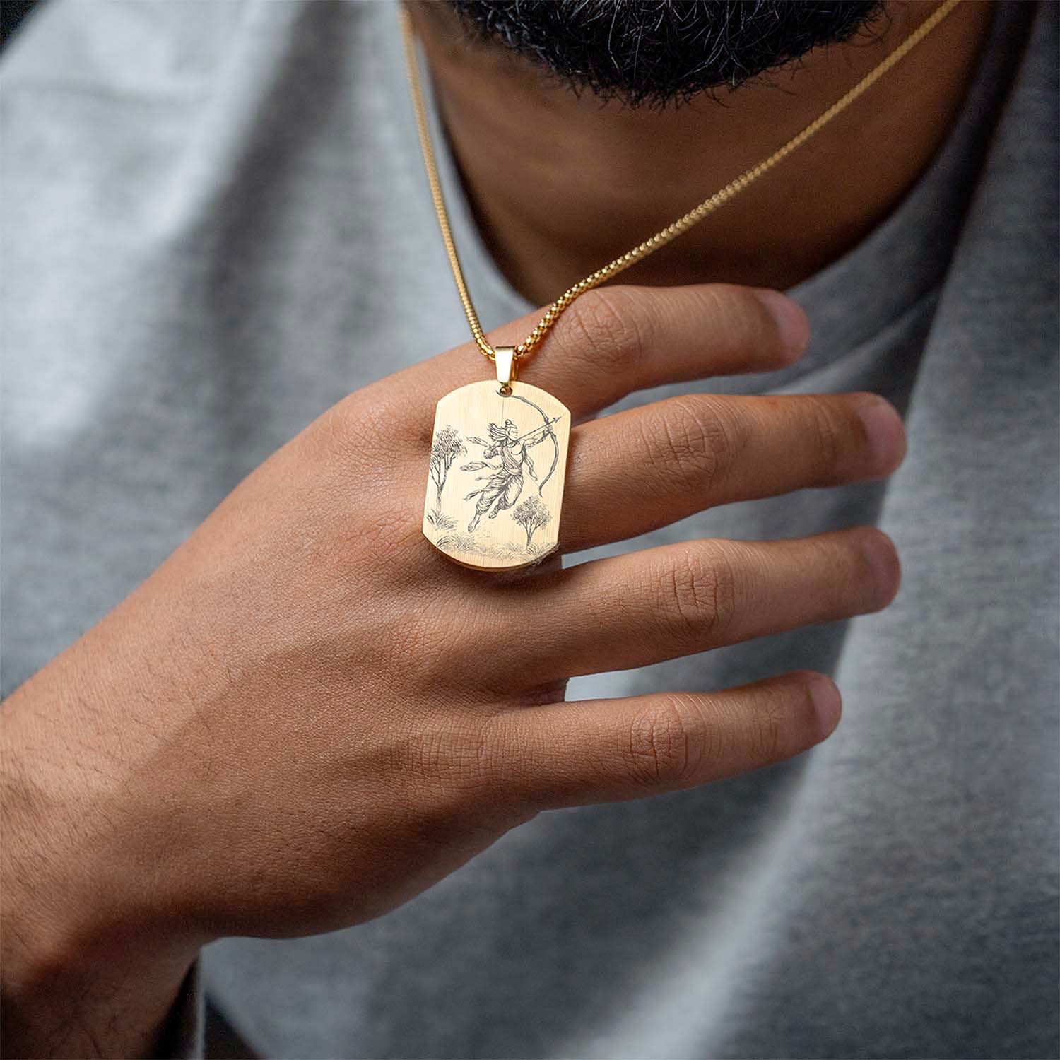 Virtuous Ram Godform Tag Necklace - Image 10