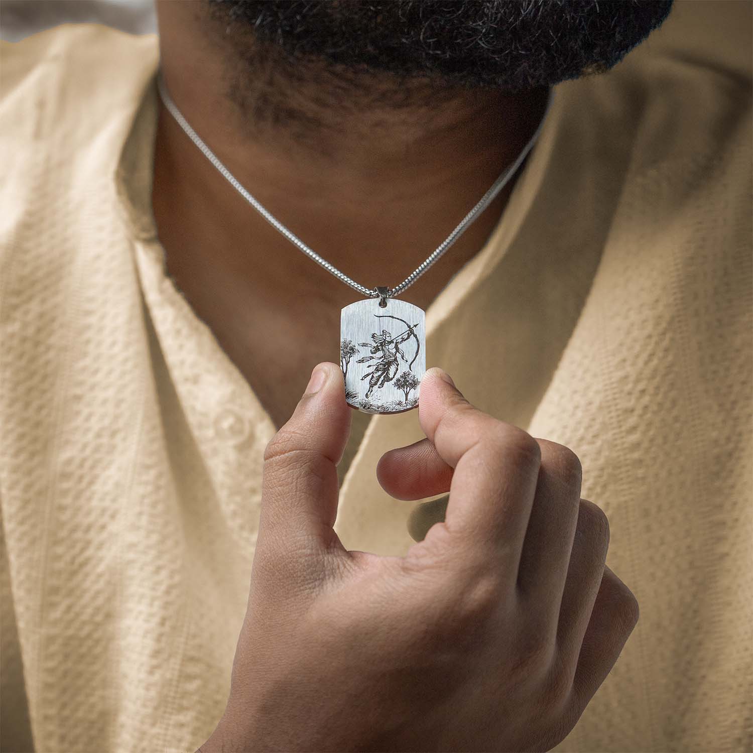 Virtuous Ram Godform Tag Necklace - Image 17