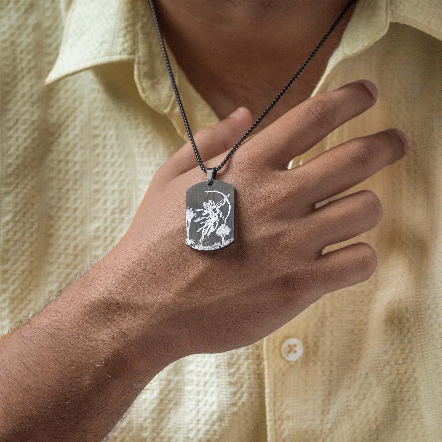 Virtuous Ram Godform Tag Necklace - Image 3