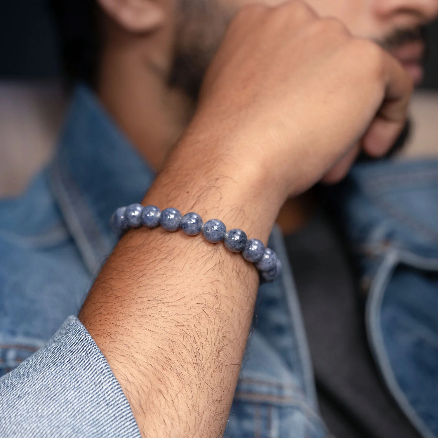 Wealth Magnet Blue Sapphire Natural Stone Bracelet With MagSnap 3 - Image 3