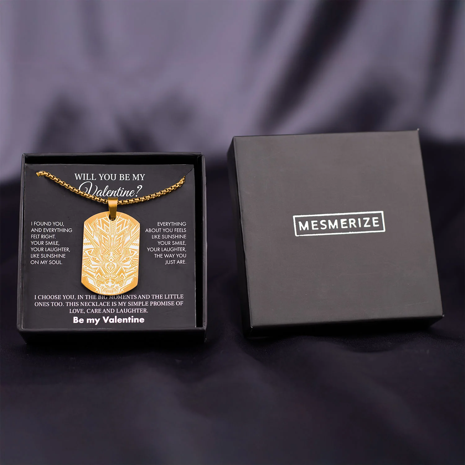 Will You Be My Valentine Card With Necklace For Men - Image 17