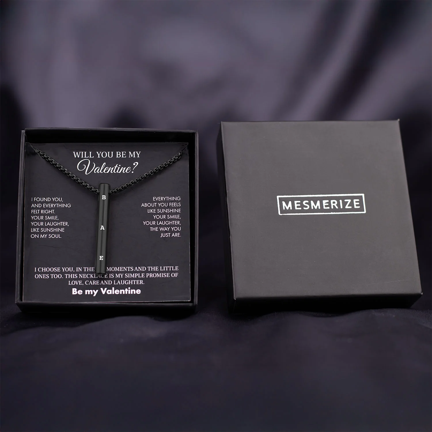 Will You Be My Valentine Card With Necklace For Men - Image 4