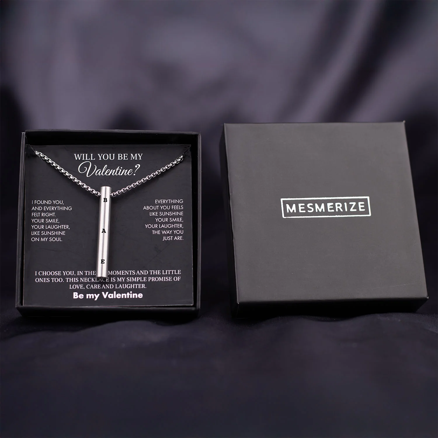 Will You Be My Valentine Card With Necklace For Men - Image 7