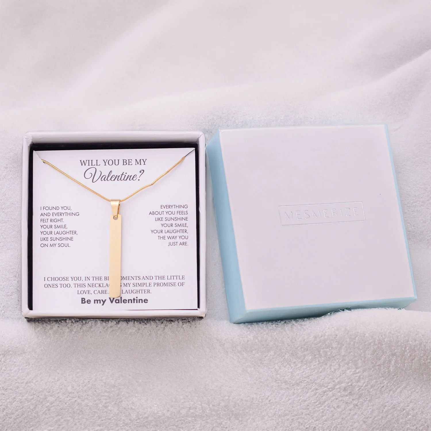Will You Be My Valentine Card With Necklace For Women - Image 19