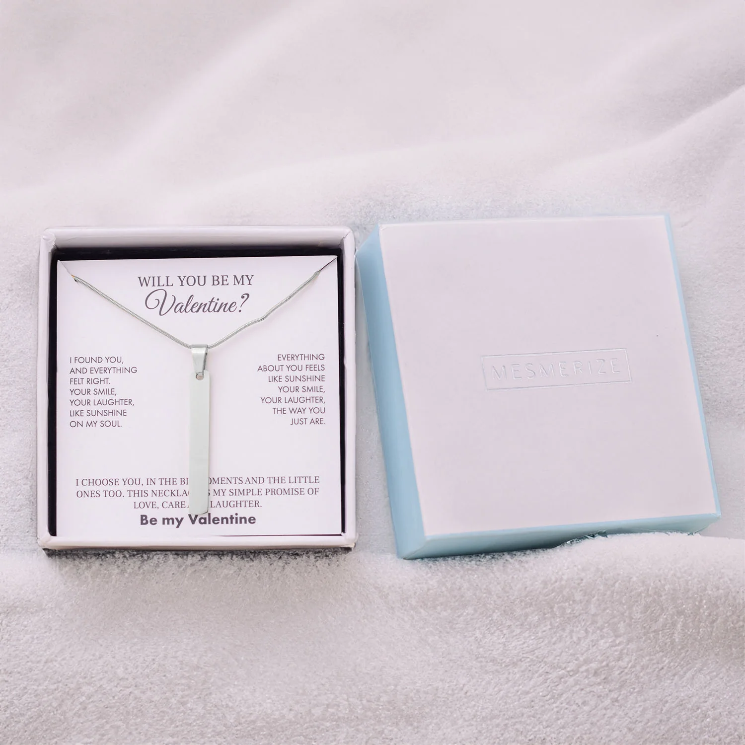 Will You Be My Valentine Card With Necklace For Women - Image 21