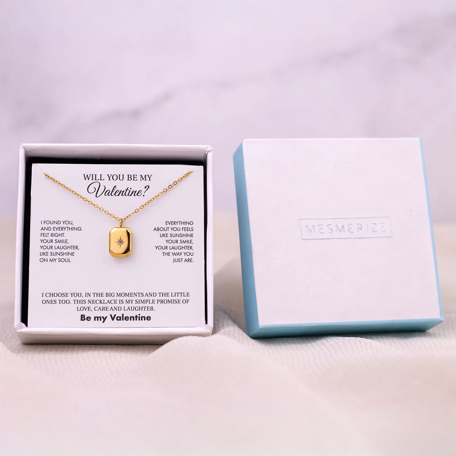 Will You Be My Valentine Card With Necklace For Women - Image 32