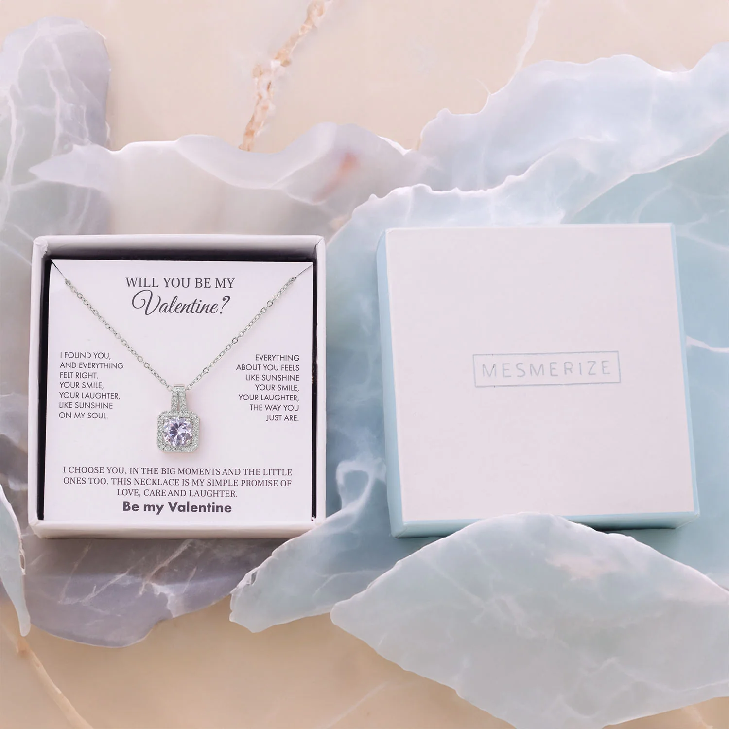 Will You Be My Valentine Card With Necklace For Women - Image 34