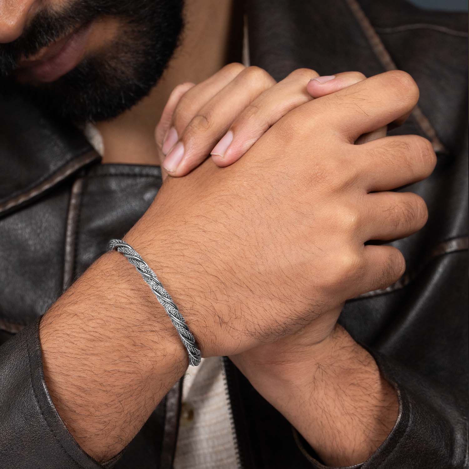 Wire Braided Cuff Bracelet - Image 5