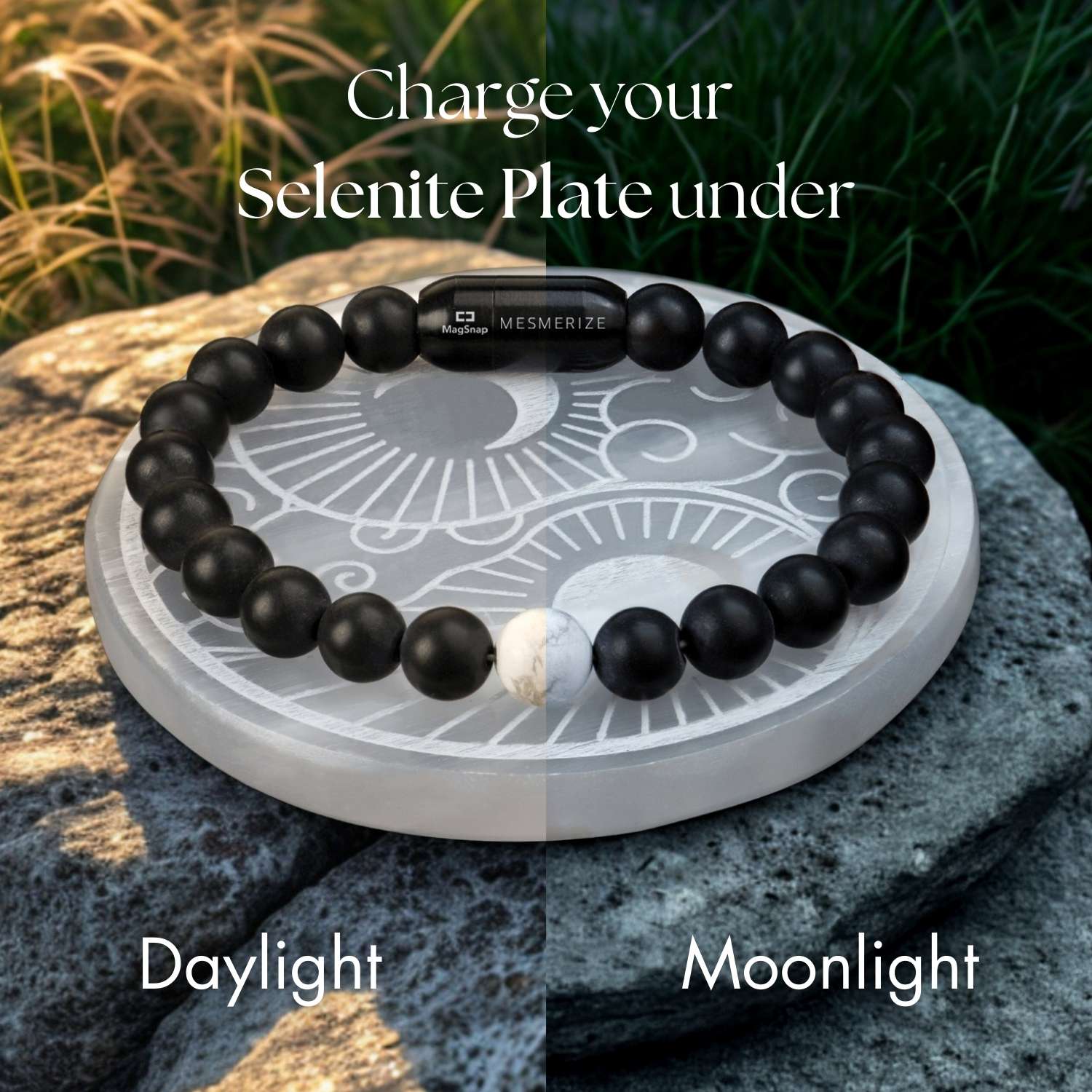 Yin Yang Selenite Charging Plate - Image 2