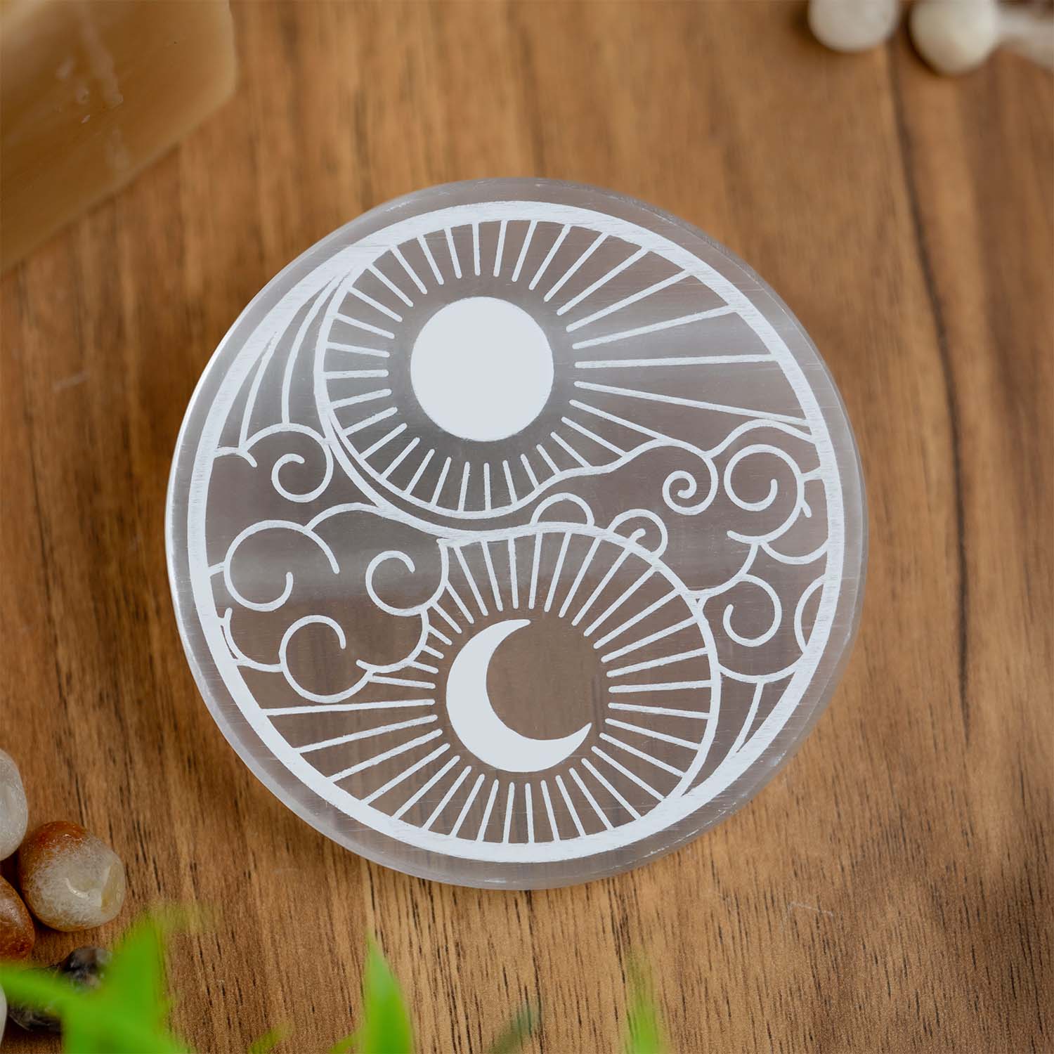 Yin Yang Selenite Charging Plate - Image 6